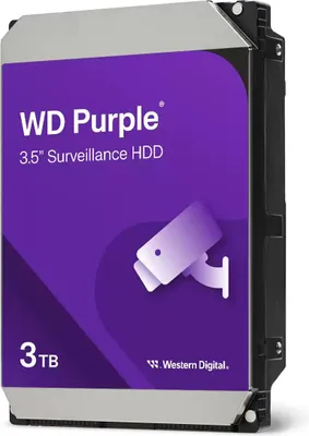 Immagine prodotto di Western Digital Purple , 3 TB, 5400 RPM, 128 MB, 3,5", Serial ATA III