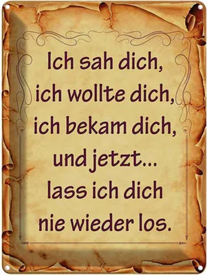 Produktbild von vianmo Blechschild 40x30 cm ich sah dich bekam und Spruch Zitat