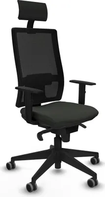 Produktbild von Bürostuhl mit Kopfstütze Piqueras y Crespo 1D066G1 Schwarz