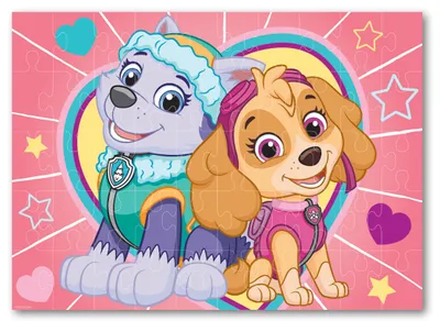 Produktbild von Paw Patrol Girl Skye und Everest Kinder-Puzzle Puzzle-Spiel mit 50 Teilen