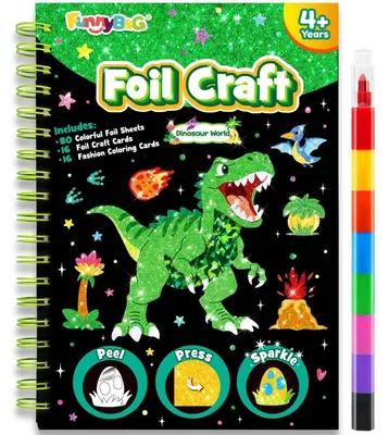 Produktbild von Foil Art Bastelset Kinder Dinosaurier B 16 Kunstwerke