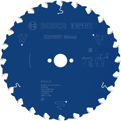 Immagine prodotto di Lama circolare Expert per legno Bosch 180 x 20 x 2,6 mm 24