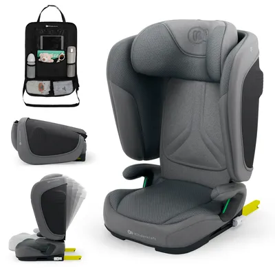 Produktbild von Kinderkraft UNITY 2 i-Size Kindersitz, 15-36 kg, höhenverstellbar, ISOFIX, Gurt, Seitenaufprallschutz, Getränkehalter, Grau, mit Auto-Organizer