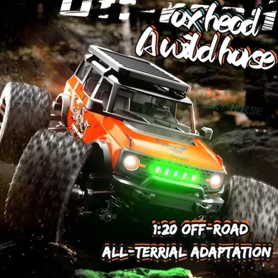 Obrázok produktu pre RC model terénneho auta - RC auto - Terénny monster truck - Diaľkovo ovládané vozidlo - RC pretekárske auto - Oranžová verzia