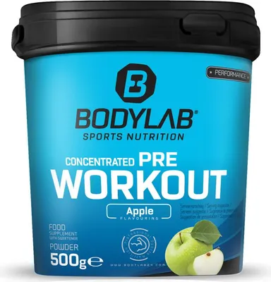 Produktbild von BODYLAB Concentrated Pre Workout - 500g - Grüner Apfel