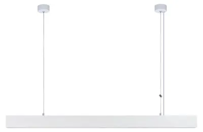 Image de ZMH Lampe à suspendre de table LED Suspension à intensité variable Moderne Lampe de table longue Blanc Lampe de bureau avec télécommande Réglable en hauteur Salon Salle à manger