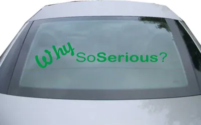 Produktbild von Indigos UG - Aufkleber Heckscheibe & Motorklappe DE2146 - grün - 600x118 mm - Why so serious - Auto Scheiben Fenster Heckklappe Tuning Racing JDM - Die cut
