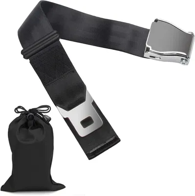 Productafbeelding van Gordelverlenger - Veiligheidsgordel Extender - Comfortabel Reizen - Universele Pasvorm - 25-76 cm - Zwart