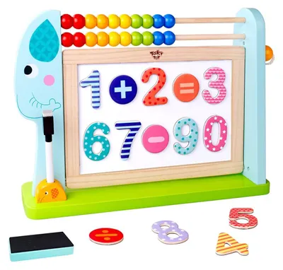 Zdjęcie produktu dla Drewniana tablica z liczydłem Tooky Toy