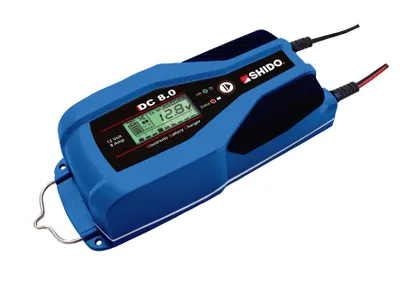 Image de Chargeur de batterie SHIDO DC 8.0 EU 9 étapes, 12V 2A/8A STD/AGM/Gel/Lithium