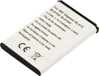 Immagine prodotto di Avizar, batteria agli ioni di litio 3,7V 1050mAh per telefono Siemens Gigaset SL910, bianco