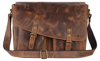 Produktbild von Greenburry Vintage RevolverBag XL Leder Messenger Laptop Tasche 1541