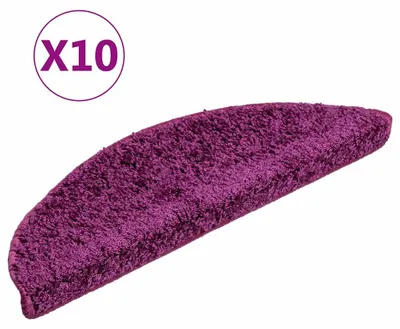 Image de vidaXL Tapis de sol 10 pièces 56x17x3 cm Violet demi-rond