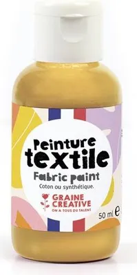 Image de Peinture Textile Or 50ml - Graine Creative