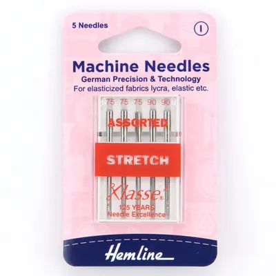 Nähmaschinennadeln Stretch, 5 Stück, Größen 75 und 90
