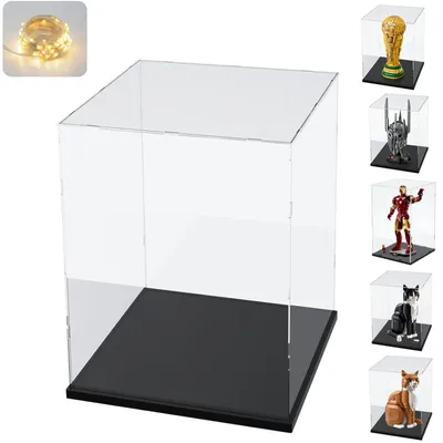 Immagine prodotto di Vetrina trasparente in acrilico per figure LEGO, dimensioni 9,8 x 9,8 x 9,8 cm
