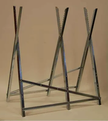 Image de Chevalet à scier métallique 3 chevalets L : 76 cm L : 76 cm H : 77 cm (Ct300)