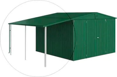 Obrázek produktu pro Přístřešek pro zahradní domek Biohort Europa 6 / 7 zelený