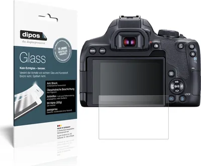 Produktbild von 2x Schutzfolie für Canon EOS 850D matt - Anti-Shock 9H Folie dipos Glass Kunststoffglas