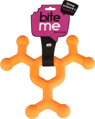 Image de Duvo+ Mors-moi chien. Jouet En Caoutchouc Pour Chiens 27x24x2.5 cm Orange Orange One Size