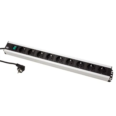 Obrázek produktu pro Bachmann 300.004, 2 m, Černá, Šedá, 9 AC zásuvky / AC zásuvek, 74 mm, 617 mm, 45 mm