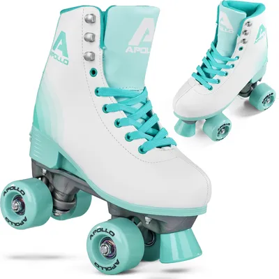 Produktbild von Apollo Disco Roller, Classic Roller | Rollschuhe für Kinder und Erwachsene | größenverstellbare Quad-Skates, 3 Größen, verstellbar von 31 bis 42 - Disco Time Größe S (31-34)