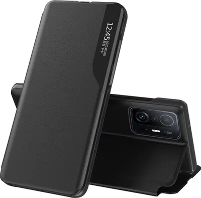 Produktbild von Xiaomi Mi 11T / Mi 11T Pro Hülle, Smart View Fenster Flip Stand Cover Kunstleder Schutzhülle für Xiaomi Mi 11T / Mi 11T Pro Schwarz