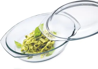 Immagine prodotto di CZ ciotola ovale da 2,4 l + coperchio da 1,2 l, 33,4x20x11 cm, vetro, pirofila. SIMAX
