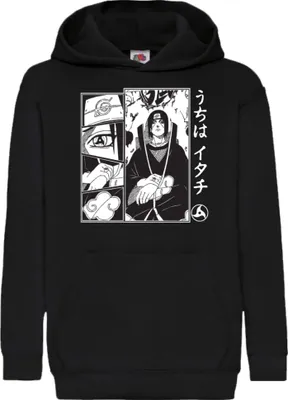 Obrázok produktu pre Detská Mikina S Kapucňou Naruto Itachi Uchiha 03, 12-13 Jahr - 152 / čierna