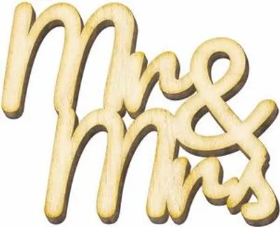 Produktbild von Mr&Mrs Sperrholz-Schriftzug 50x40mm