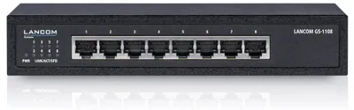 Zdjęcie produktu dla LANCOM GS-1108P, Nie zarządzany, Gigabit Ethernet (10/100/1000), Pełny dupleks, Obsługa PoE, Możliwości montowania w stelażu