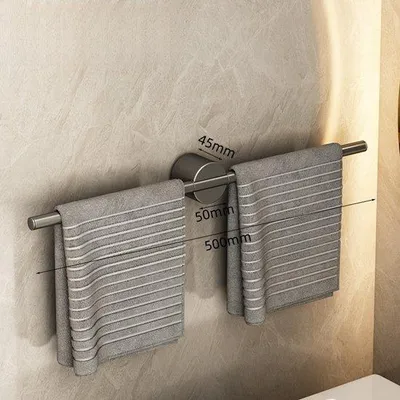 Obrázok produktu pre Držiak na uteráky do kúpeľne, jednoduchá tyč, držiak do kúpeľne a kuchyne, dĺžka 50 cm