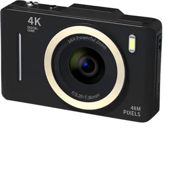 Zdjęcie produktu dla aparat cyfrowy 4K, cyfrowa kamera wideo, 48 MP, zdjęcia, ekran 2,8 cala, 16-krotny zoom cyfrowy, AF, autofokus, anty-shake, detekcja ruchu, wbudowana lampa błyskowa, akumulator, filtr upiększający, prezent na urodziny i święta