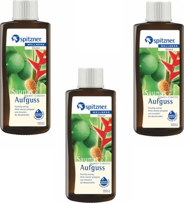 Produktbild von Spitzner Saunaaufguss Ingwer Limette 190 ml 3er Vorteilspack Aufgussset