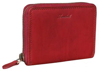 Produktbild von Benthill Kleine Geldbörse Leder | Mini Geldbeutel Damen mit RFID Schutz | Portmonee Slim mit Reißverschluss | Flaches Portemonnaie mit 6 Kartenfächer