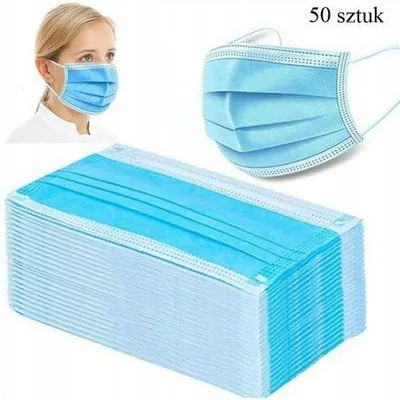 Produktbild von Zarys Medizinische Masken Typ IIR Blau 50 Stück
