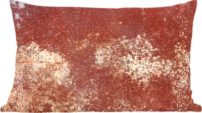 Produktbild von MuchoWow® Zierkissen Sofakissen Wohnzimmer Dekokissen 60x40 cm Rost - Rot - Abstrakt - Kopfkissen - Polster mit Foto