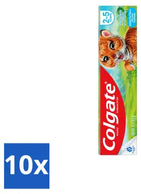 Produktbild von 10 x Colgate Kindertandpasta Bubble Fruit - 2 bis 5 Jahre - 50 ml - Vorteilspackung - 10 Stücke