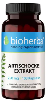 Obrázek produktu pro Extrakt z artyčoku 250 mg – 100 kapslí – Bioherba