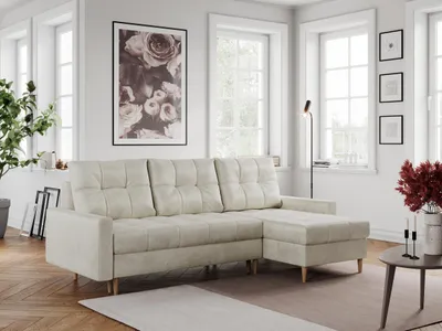 Produktbild von Ecksofa mit Schlaffunktion, Universal Schlafsofa - COLIN - Beige