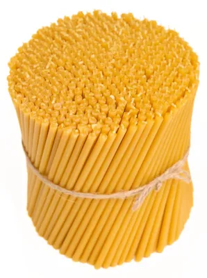 Bienenwachskerzen, 100 Stk., 16 cm × 5 mm, ca. 40 Min. Brenndauer