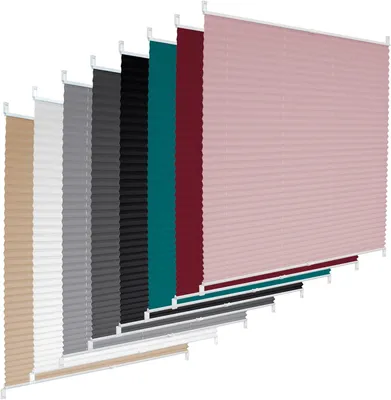 Produktbild von Plissee Klemmfix ohne Bohren 100 x 200 cm Petrol blickdicht als Sonnen- und Sichtschutz