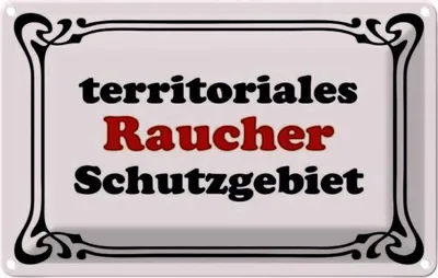 Produktbild von vianmo Blechschild 20x30 cm Raucher Schutzgebiet Spruch Zitat