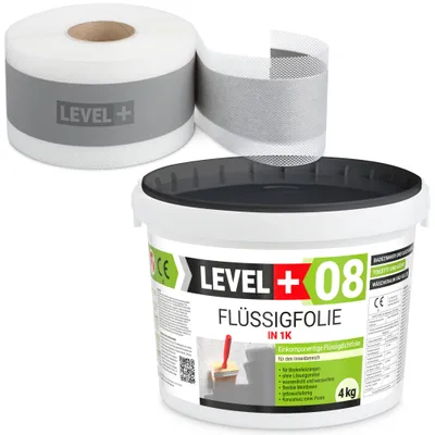 Produktbild von Dichtset 4kg Flüssigfolie 5m Dichtband Duschabdichtung Bad Duschelement SET43
