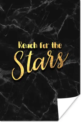 Produktbild von MuchoWow® Poster Zitat - Sterne - Gold - Marmor 40x60 cm - Plakate für die Wand - Poster Babyzimmer