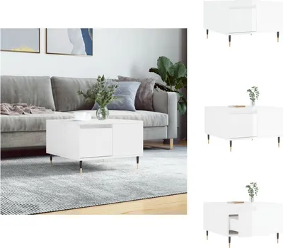 Produktbild von vidaXL Couchtisch Hochglanz-Weiß 55x55x36,5 cm Holzwerkstoff -  Couchtische