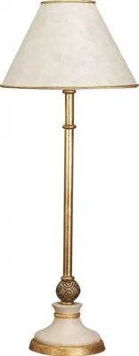 Produktbild von Casa Padrino Luxus Barock Tischleuchte Antik Weiss / Gold - Handgefertigte Säulenlampe mit Kugel - 56 cm
