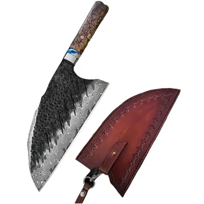 Produktbild von Damaškový kuchynský sekáčik MASTERPIECE Rokurono-Hnedá KP29018