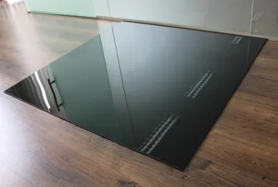 Produktbild von Rechteck 100x110cm schwarz - Funkenschutzplatte Kaminbodenplatte