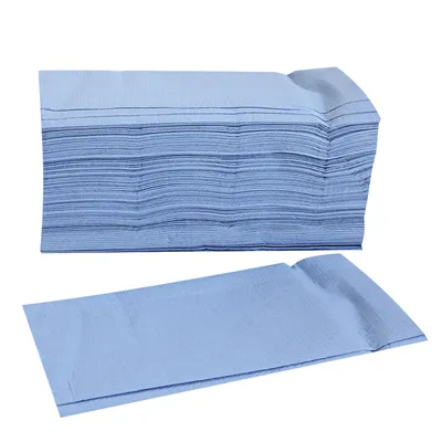 Produktbild von Handtuchpapier, 25 x 23 cm, V-Falz/ZZ-Falz blau, 15 Pack à 210 Blatt